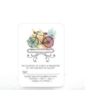 VINTAGE BICYCLE WEDDING INVITATION