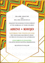 Load image into Gallery viewer, African kente DIY Template Wedding Invitation
