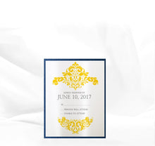 Load image into Gallery viewer, FLORAL DAMASK WEDDING INVITATION
