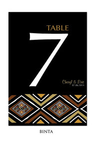Table card