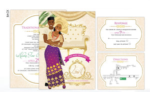 Akwa-Ugom Igbo Nigerian Traditional Wedding Invitation