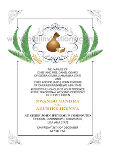 Switiem Igbo Traditional Wedding Invitation