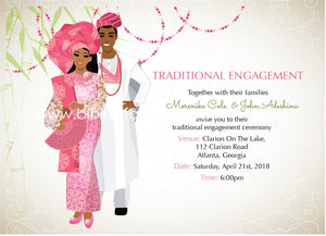 Adufe mi Yoruba Nigerian Traditional Wedding Invitation