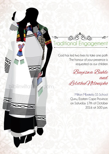 Bathandwa Xhosa Tradtional Wedding Invitation