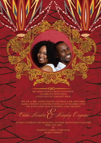 JUBILEE African Wedding Invitation
