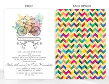 Load image into Gallery viewer, VINTAGE BICYCLE WEDDING INVITATION
