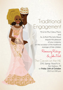 ZUCIYA Nigerian Hausa Traditional Wedding Invitation