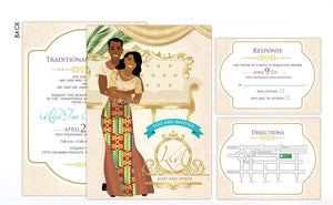 Medofo Ghanaian Traditional Wedding Invitation