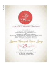Load image into Gallery viewer, Akwa Nwa Igbo Nigerian Traditional Wedding Invitation