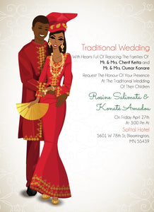 Kele Kele Love Gambian Traditional Wedding Invitation