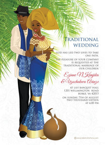 Ije Love Nigerian Igbo Traditional Wedding Invitation