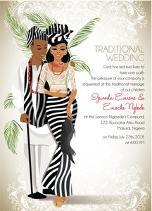 Ochanya Nigerian Benue (Tiv) Traditional Wedding Invitation
