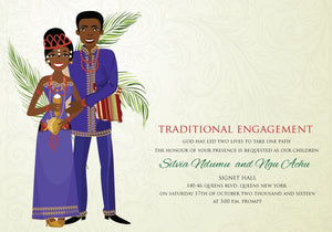 One Kain Love Cameroonian Traditional Wedding Invitation