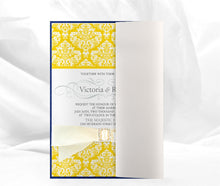 Load image into Gallery viewer, FLORAL DAMASK WEDDING INVITATION