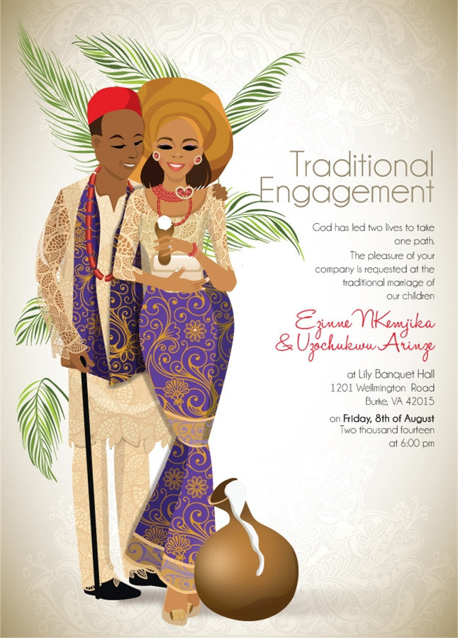 Omasili'm Nigerian Igbo Traditional Wedding Invitation