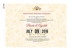Alayomi Yoruba Nigerian Traditional Wedding Invitation