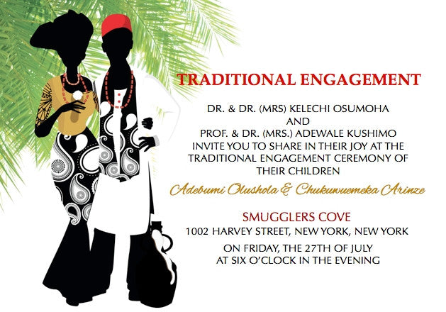 Onyenkem Igbo Tradtional Wedding Invitation