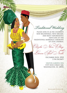 Anya anwu ututu'm Igbo Nigerian Traditional Wedding Invitation