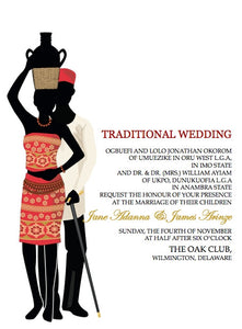 Akwa Ugo Igbo Tradtional Wedding Invitation