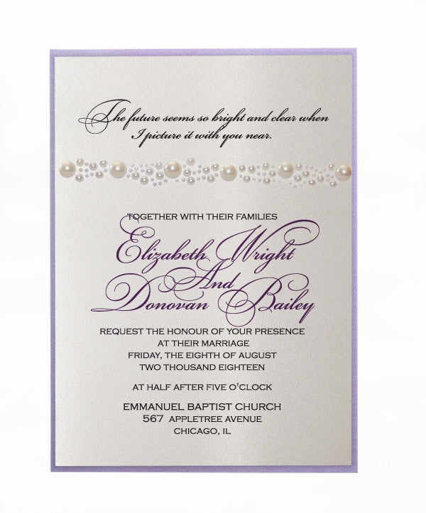 PEARL WEDDING INVITATION – Bibi Invitations