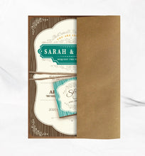 Load image into Gallery viewer, RUSTIC VINTAGE FRAME WEDDING INVITATION