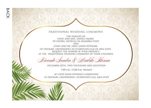 Ihunanya Igbo Nigerian Traditional Wedding Invitation