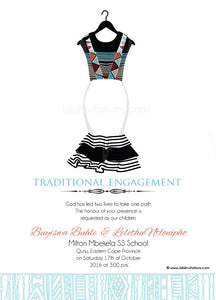 Sithandiwe Xhosa Traditional Wedding Invitation