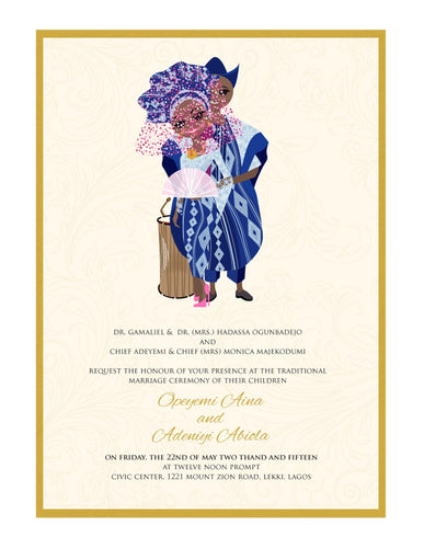 Ife Wa Gbona Nigerian Yoruba Traditional Wedding Invitation