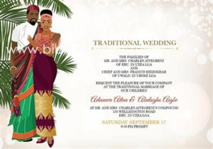 Me hue ebhon e Nigerian Esan Traditional Wedding Invitation