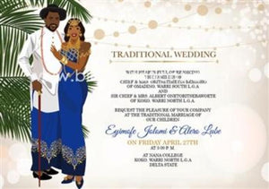 Urowoli Nigerian Itsekiri Traditional Wedding Invitation