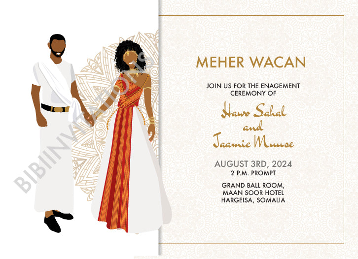 Farax Somali Traditional Wedding Invitation