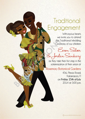 Forever Ma Be be Liberian Traditional Wedding Invitation