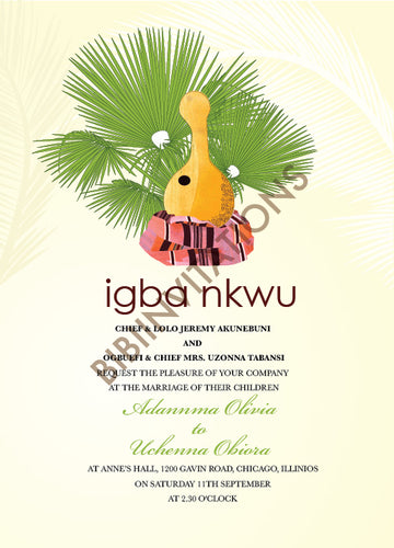 Ijeoma Nigerian Igbo Traditional Wedding Invitation