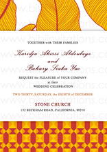 Load image into Gallery viewer,  Floral Orange and Red DIY Downloadable Template Wedding Invitation 