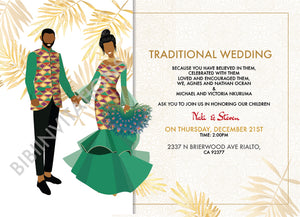 Odo Foforo- Ghanaian Traditional Wedding Invitation