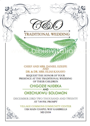 Onyembunobi Igbo Traditional Wedding Invitation