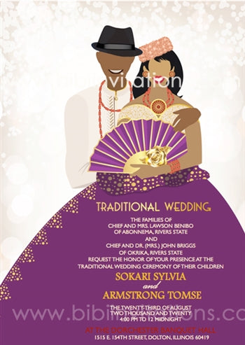 Belema Nigerian Kalabari Traditional Wedding Invitation