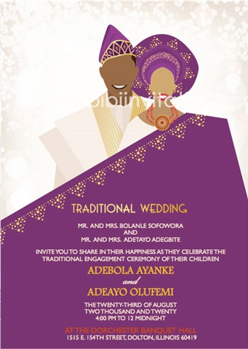 Olori Nigerian Yoruba Traditional Wedding Invitation