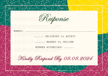 Load image into Gallery viewer, Red, Yellow and Green DIY Downloadable Template Wedding Invitation RSVP
