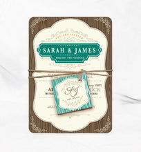 Load image into Gallery viewer, RUSTIC VINTAGE FRAME WEDDING INVITATION