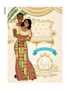 Medofo Ghanaian Traditional Wedding Invitation