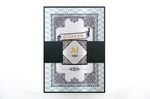 VINTAGE PLAYING CARD WEDDING INVITATION