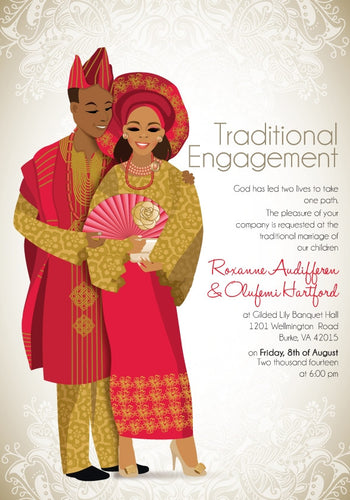 IFE MI Nigerian Yoruba Traditional Wedding Invitation