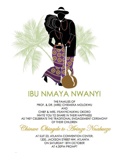 Akum Igbo Tradtional Wedding Invitation