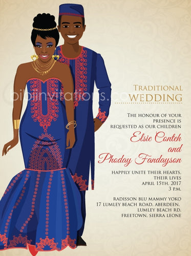 Ar Lek You Sierra Leone Traditional Wedding Invitation