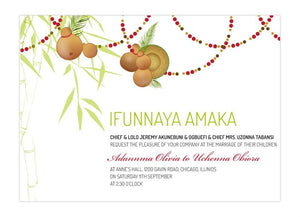 Ifunaya Amaka Nigerian Igbo Traditional Wedding Invitation