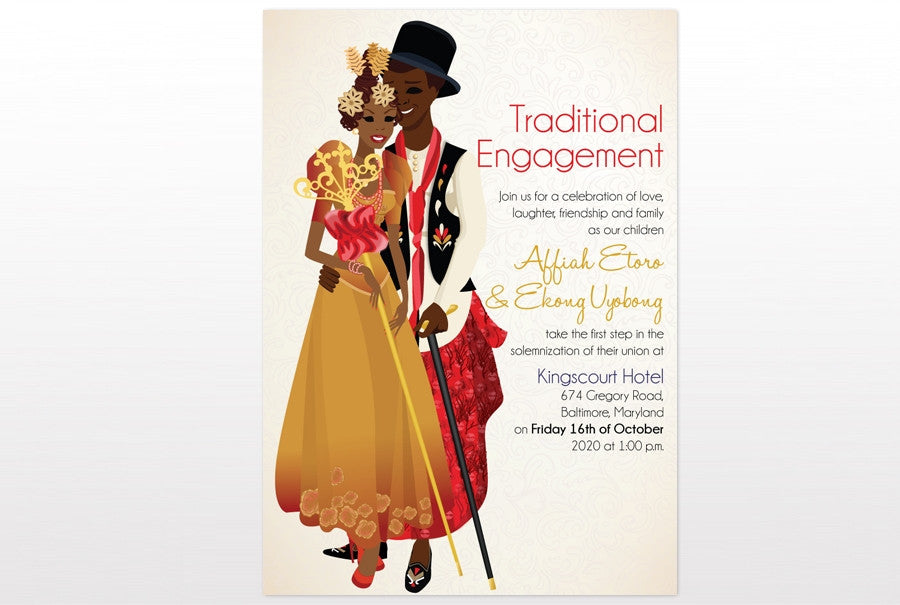 Mme ma fi Nigerian Efik Traditional Wedding Invitation