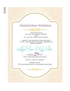 Medofo Ghanaian Traditional Wedding Invitation