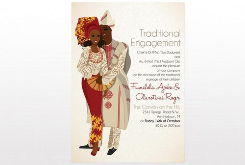 Ade Ori Mi Nigerian Yoruba Traditional Wedding Invitation
