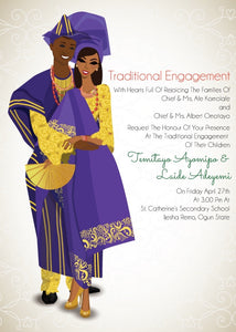 Love Me Jeje Yoruba Nigerian Traditional Wedding Invitation